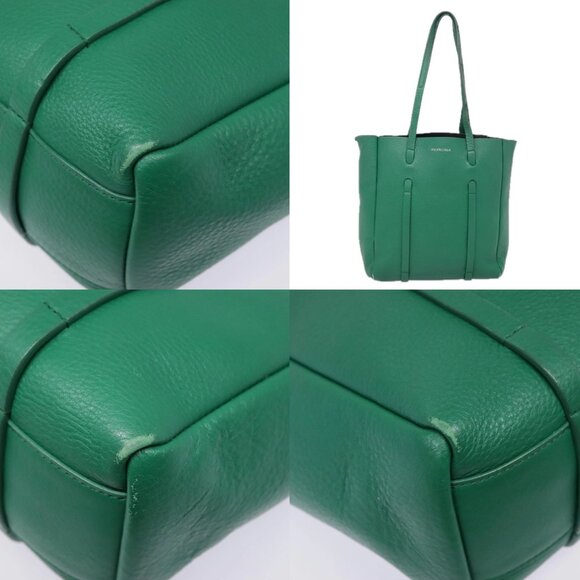 BALENCIAGA Tote Bag Leather 2way Green Silver Auth ep5837 - Picture 14 of 15